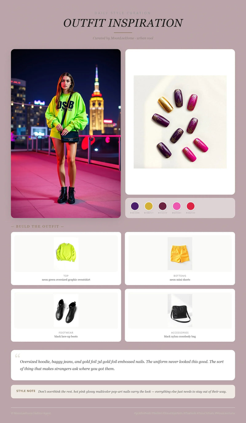 80S Maximalism 3D Nails + Party Outfit Ideas | MOONLEE Style