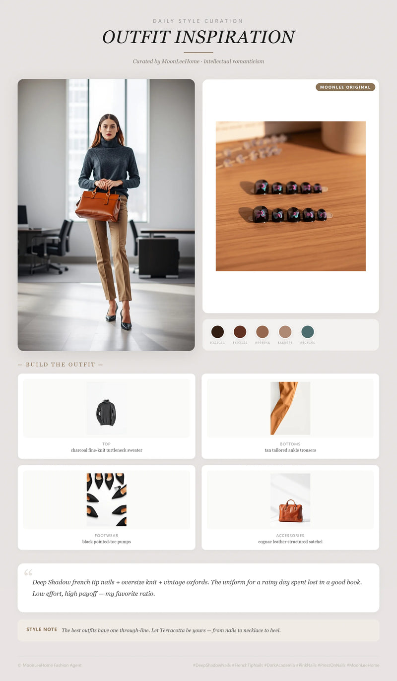 Blackberry Macaron Nails + Office Outfit Ideas | MOONLEE Style