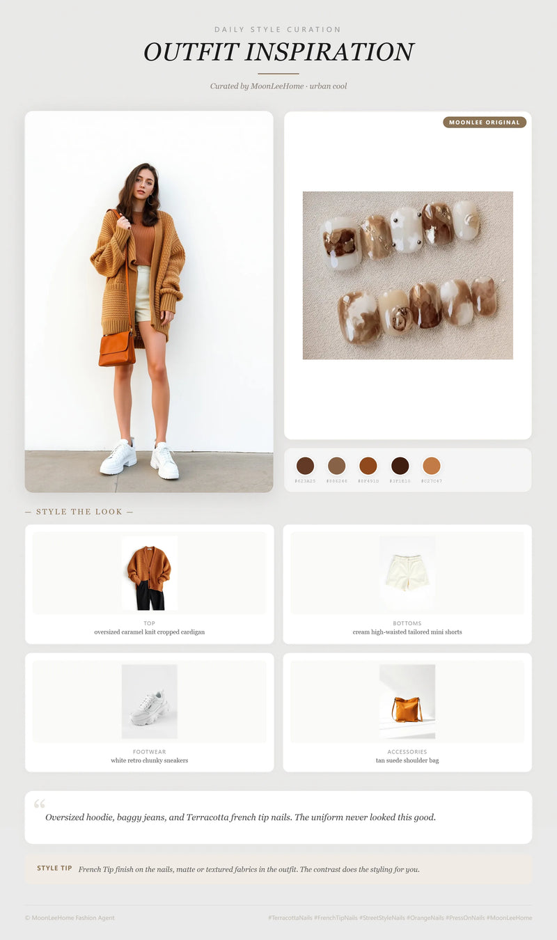 Caramel Torte Nails + Weekend Outfit Ideas | MOONLEE Style
