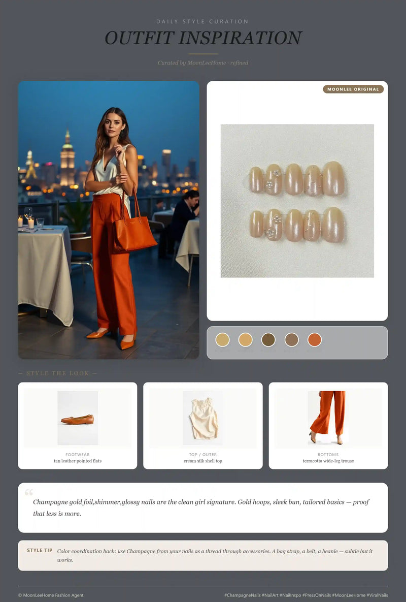 Golden Hour Nails + Date Night Outfit Ideas | MOONLEE Style