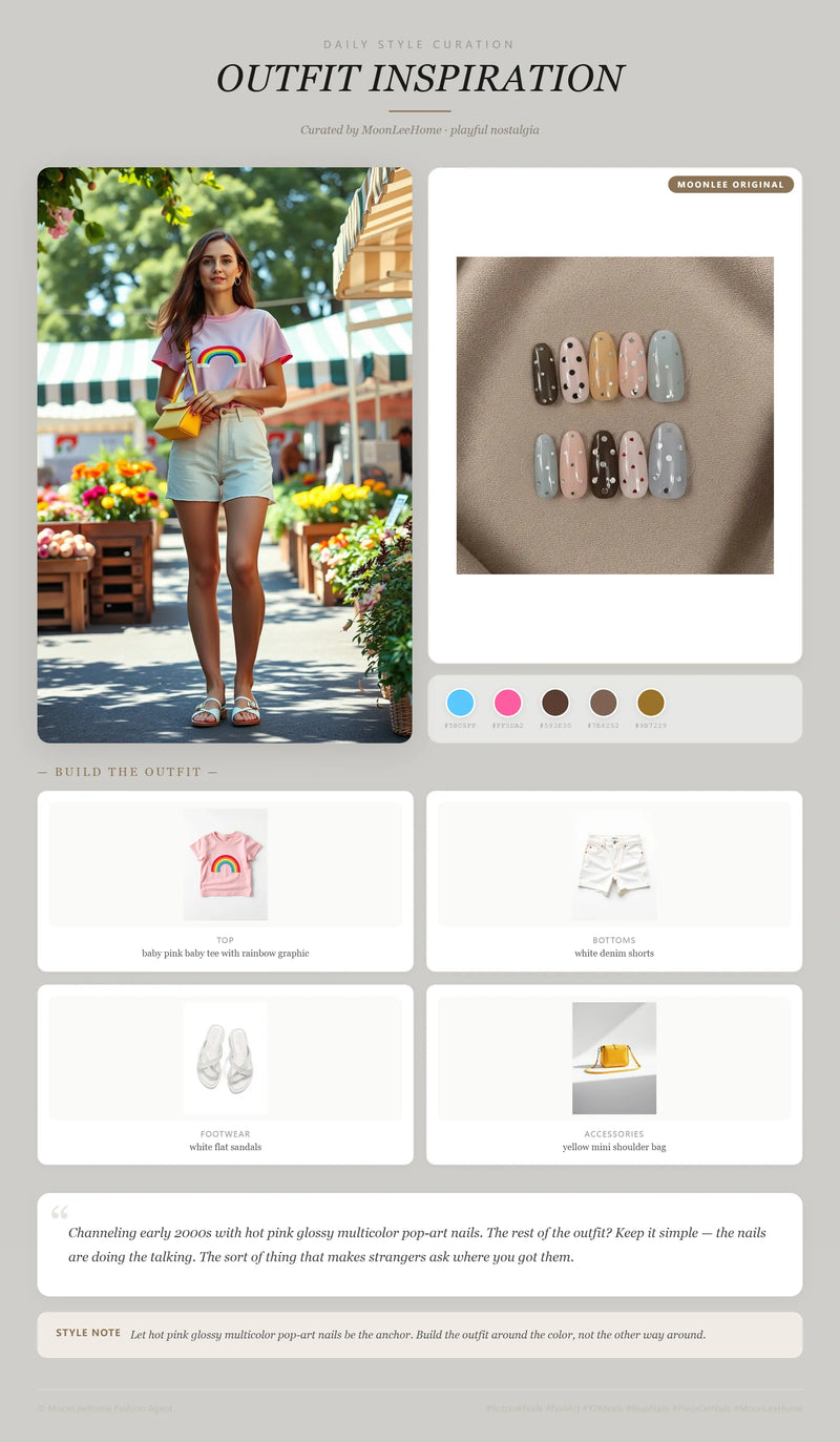 Color Pop Nails + Weekend Outfit Ideas | MOONLEE Style