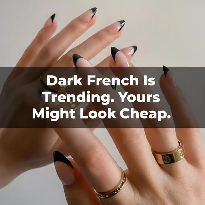 Modern Dark French Press-On Nails: The Edgy Elegance Look That Actually Lasts