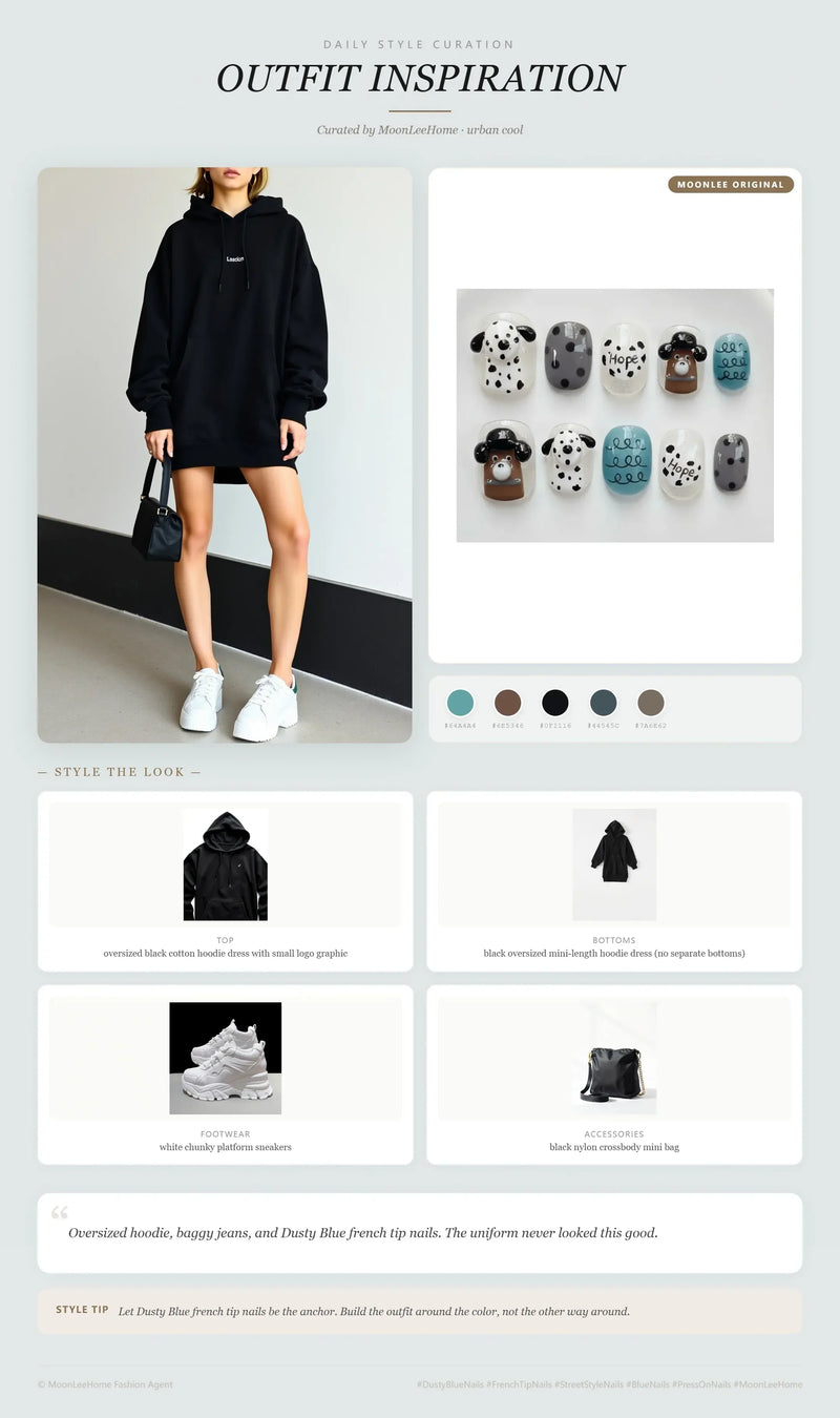 Oreo Milk Pudding Nails + Weekend Outfit Ideas | MOONLEE Style