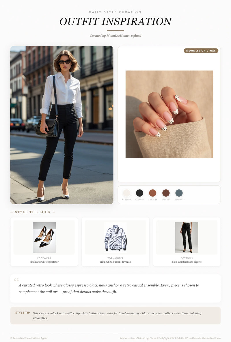 Cookies And Cream Nails + Office Outfit Ideas | MOONLEE Style