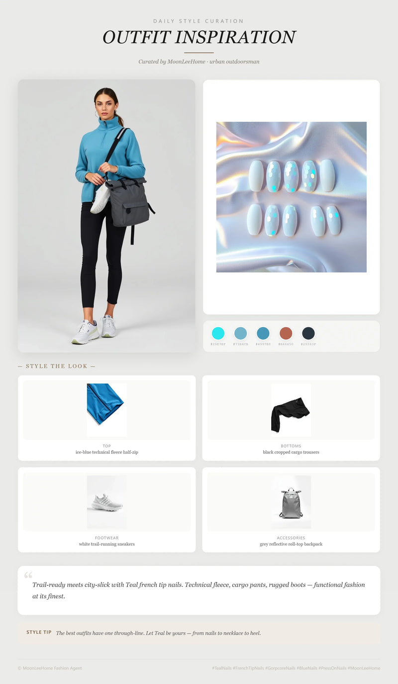 Glacier Pixel 3D Nails + Weekend Outfit Ideas | MOONLEE Style