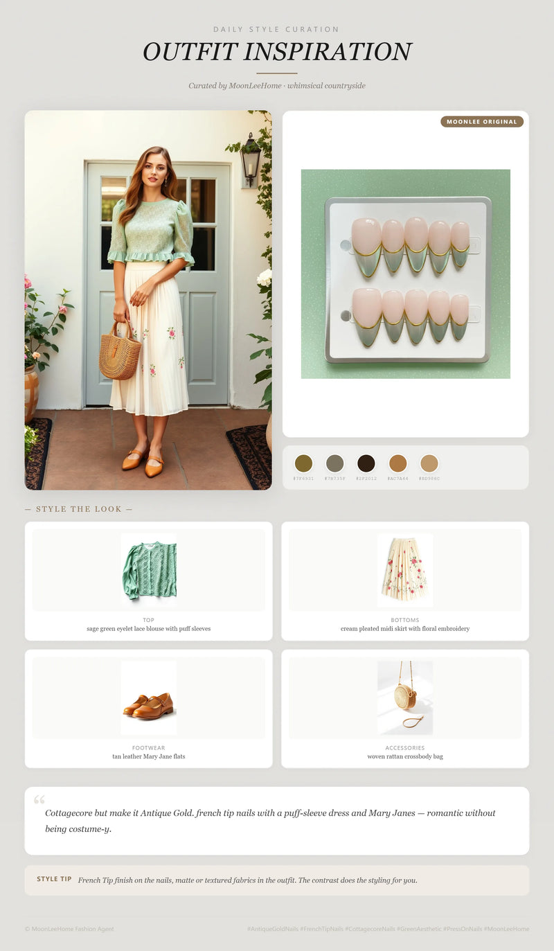 Matcha Mousse Nails + Garden Party Outfit Ideas | MOONLEE Style