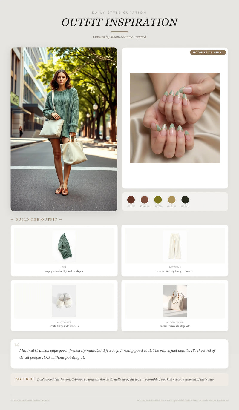 Matcha Mousse Nails + Study Outfit Ideas | MOONLEE Style