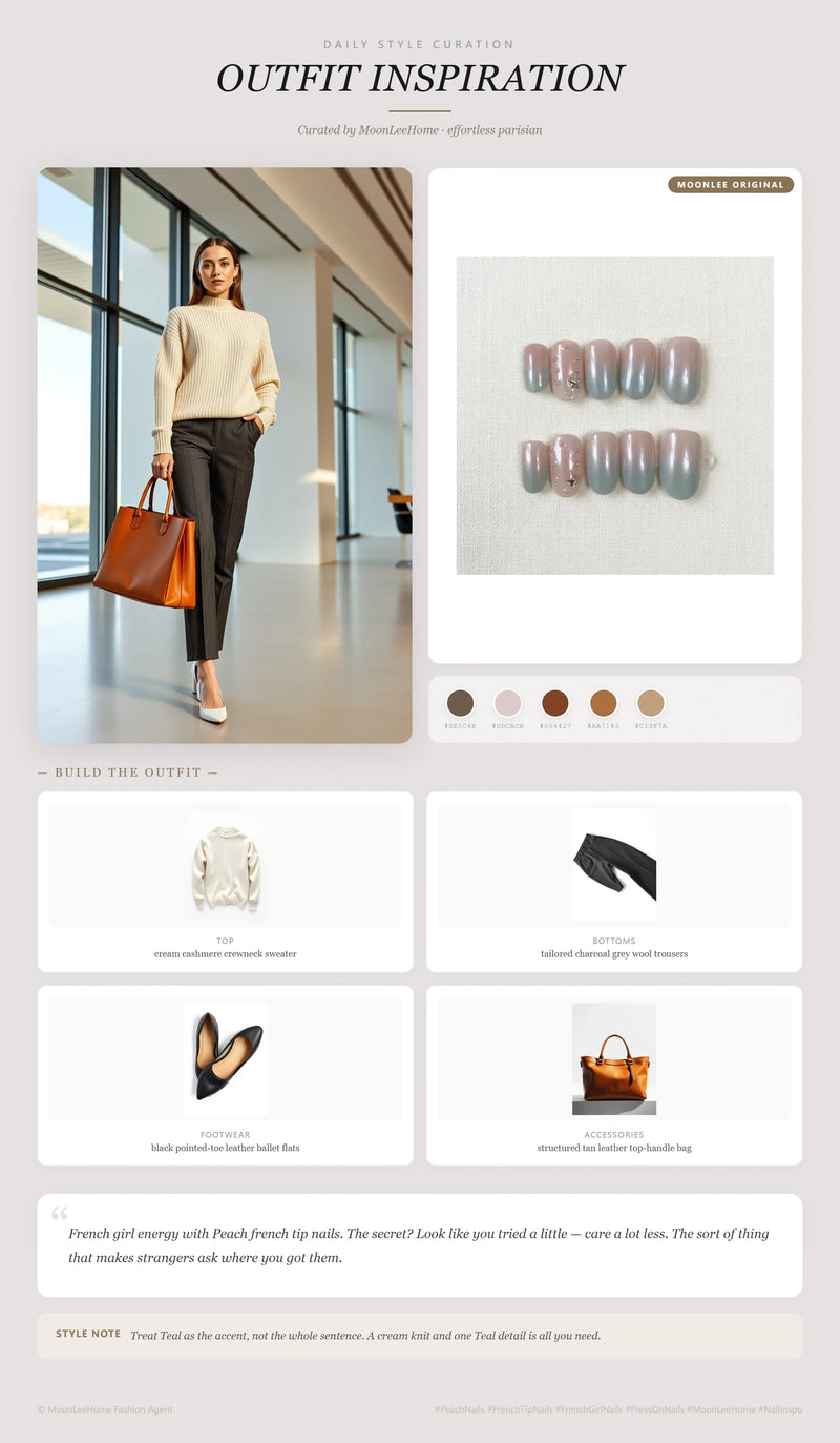 Starlight Mist Nails + Office Outfit Ideas | MOONLEE Style
