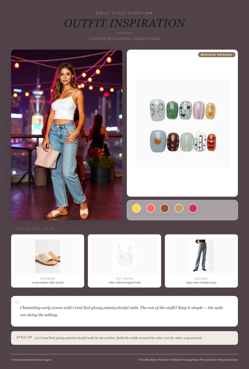 Rainbow Candy Nails + Party Outfit Ideas | MOONLEE Style