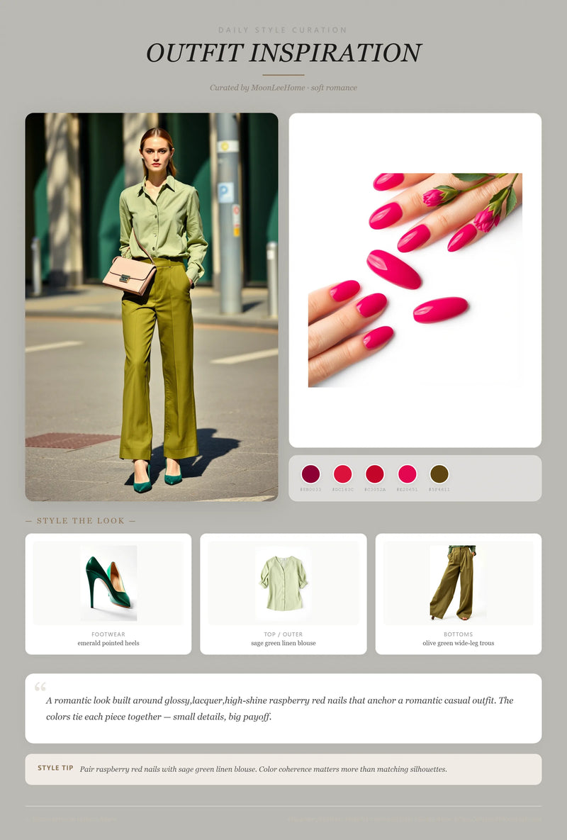 Raspberry Gloss Nails + Date Night Outfit Ideas | MOONLEE Style