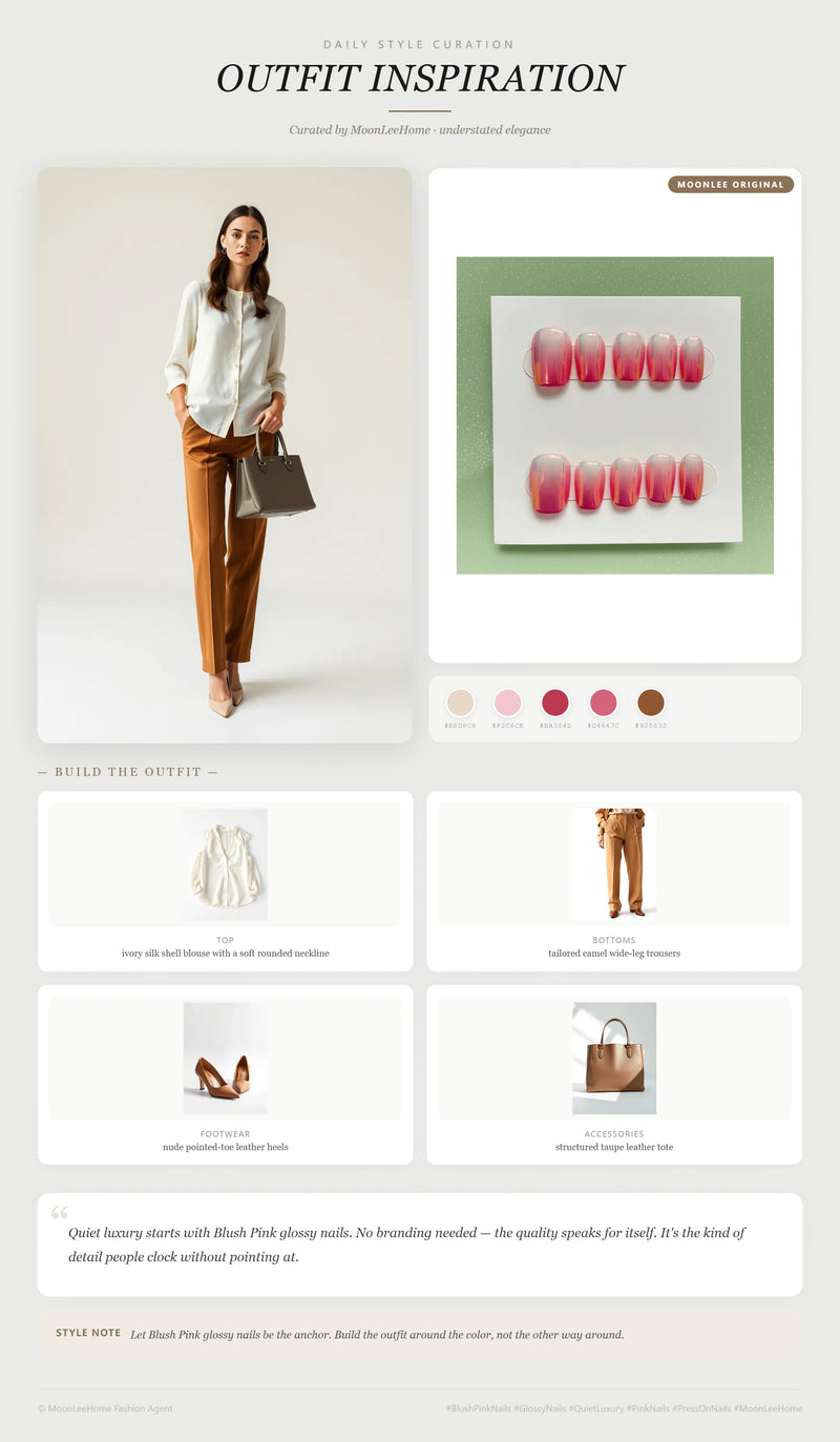Rose Souffle Nails + Office Outfit Ideas | MOONLEE Style