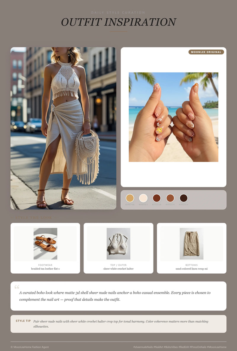 Whispering Sands Nails + Weekend Outfit Ideas | MOONLEE Style