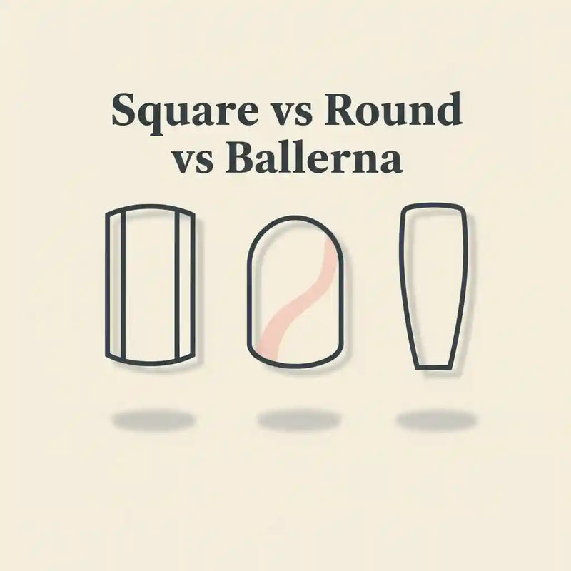 Square vs Round vs Ballerina Press-On Nails | MOONLEE