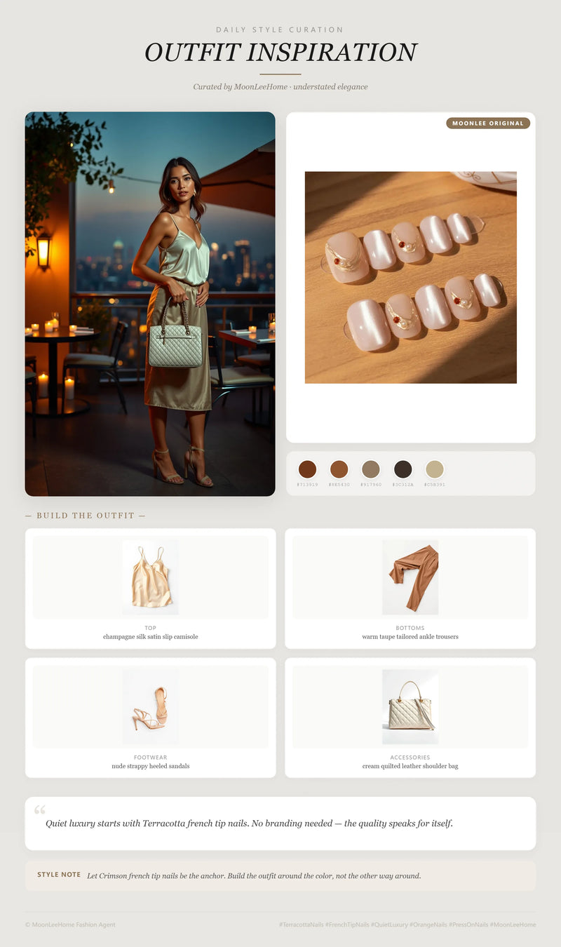 Peach Panna Cotta Nails + Date Night Outfit Ideas | MOONLEE Style