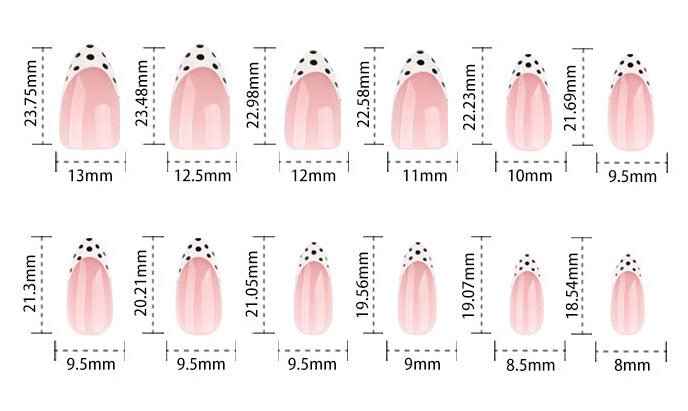Cookies and Cream Short Almond Press-On Nails for Typing & Commute | MOONLEE