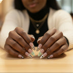 Fun Patch Short Almond Press-On Nails for Typing & Commute | MOONLEE