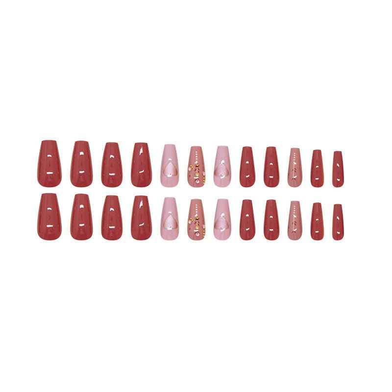 Rose Wine Stiletto Press-On Nails for Sunday Brunch | MOONLEE