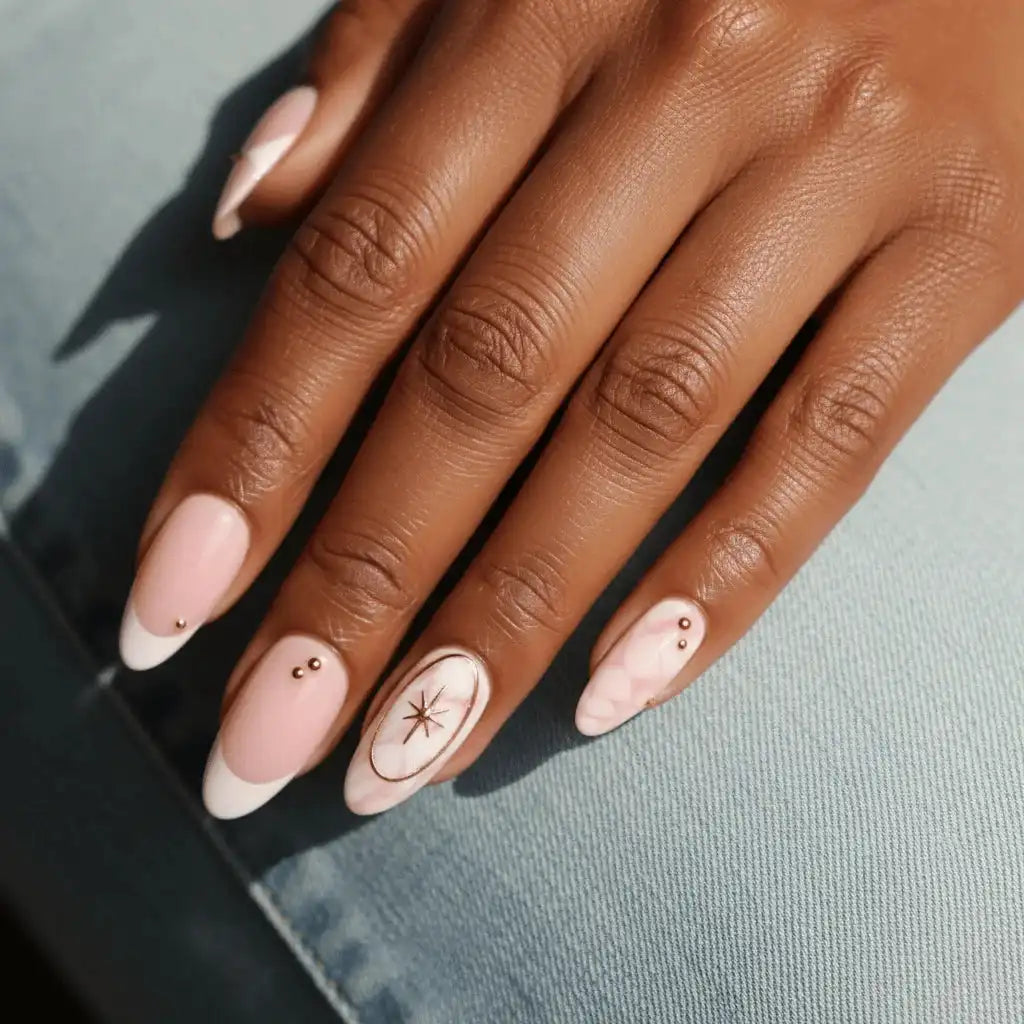 Cotton Candy Short Almond Press-On Nails for Typing & Commute | MOONLEE