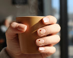 Peach Panna Cotta Short Squoval Press-On Nails for Typing & Commute | MOONLEE