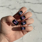 Blackberry Macaron Short Squoval Press-On Nails for Typing & Commute | MOONLEE