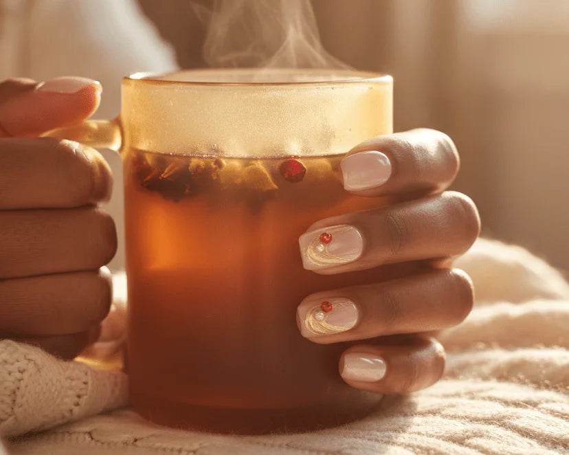 Peach Panna Cotta Short Squoval Press-On Nails for Typing & Commute | MOONLEE
