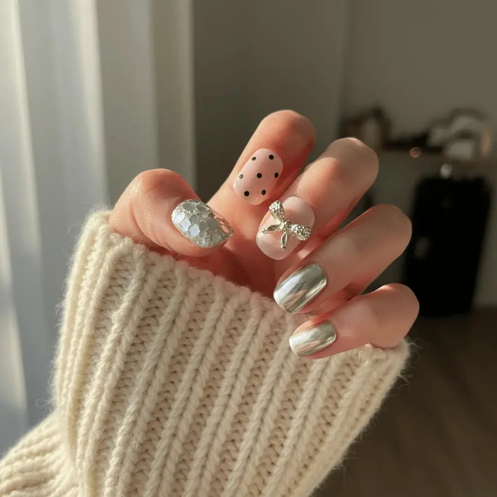 Pink Sugar Truffle Short Squoval Press-On Nails for Typing & Commute | MOONLEE