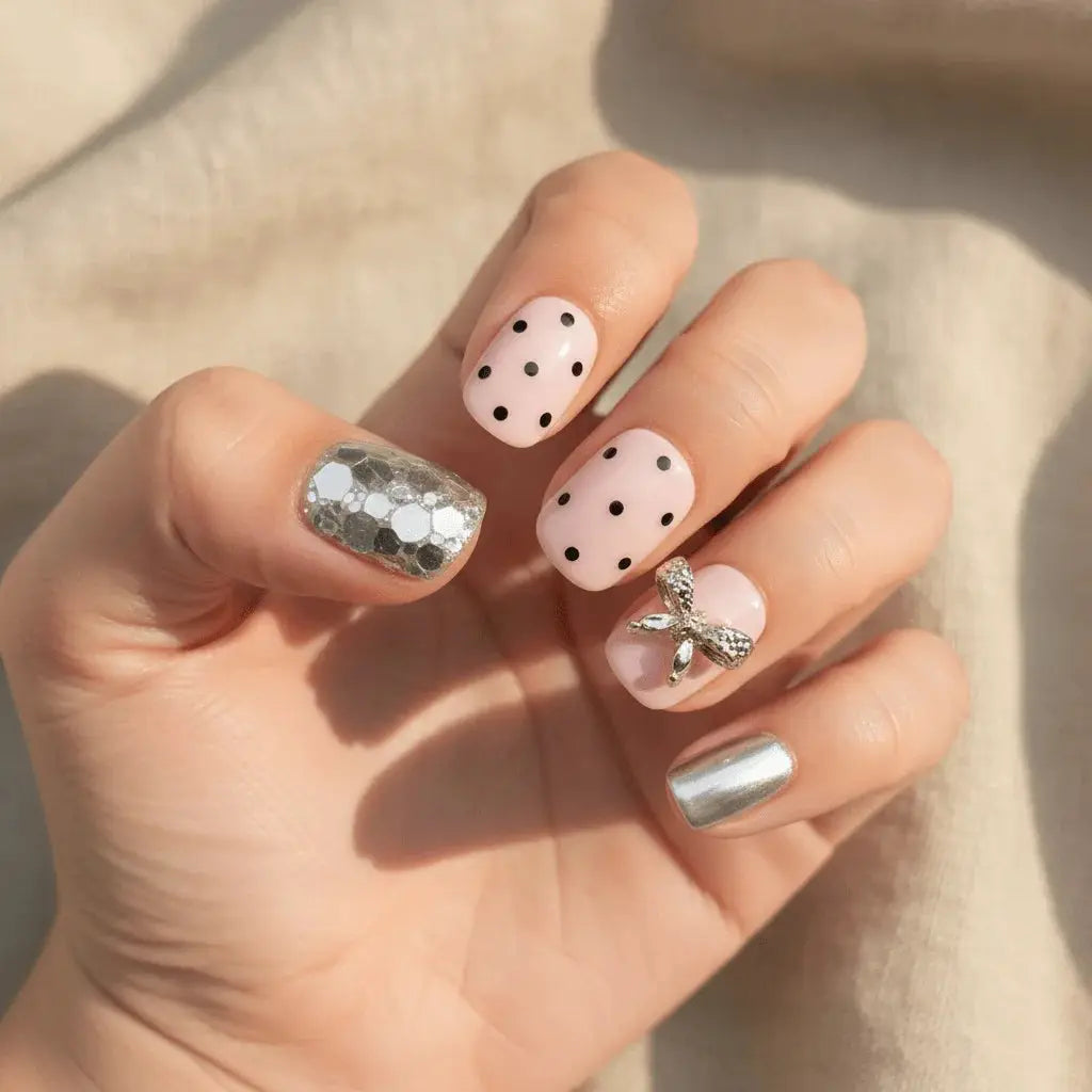 Pink Sugar Truffle Short Squoval Press-On Nails for Typing & Commute | MOONLEE