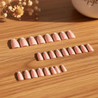 Cookies and Cream Short Almond Press-On Nails for Typing & Commute | MOONLEE