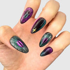 Snake Den Long Almond Press-On Nails for Night Out | MOONLEE