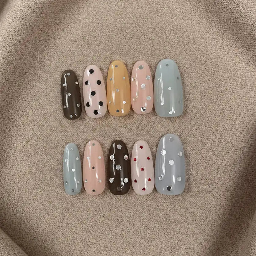 Color Pop Medium Almond Press-On Nails for Everyday Wear | MOONLEE