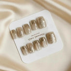 Vanilla Pearl Parfait Short Stiletto Press-On Nails for Typing & Commute | MOONLEE