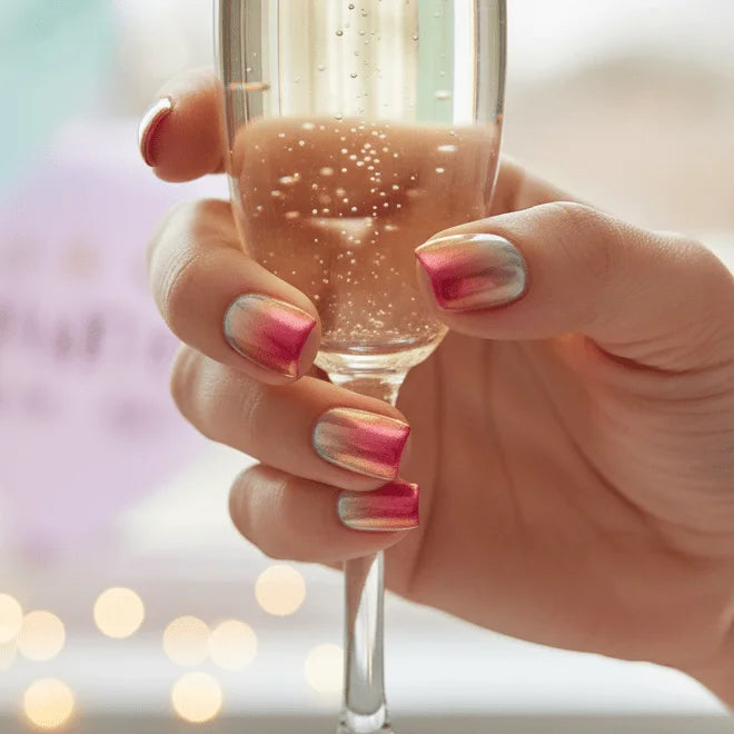 Rose Souffle Short Stiletto Press-On Nails for Typing & Commute | MOONLEE