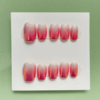 Rose Souffle Short Stiletto Press-On Nails for Typing & Commute | MOONLEE
