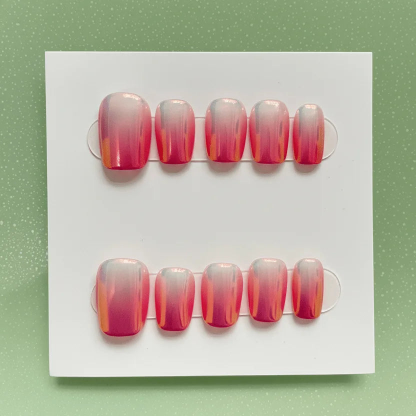 Rose Souffle Short Stiletto Press-On Nails for Typing & Commute | MOONLEE