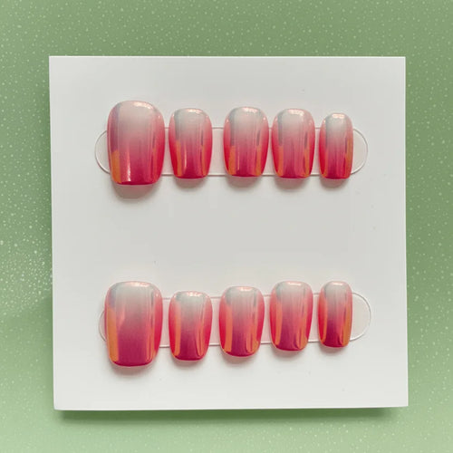 Rose Souffle Short Stiletto Press-On Nails for Typing & Commute | MOONLEE